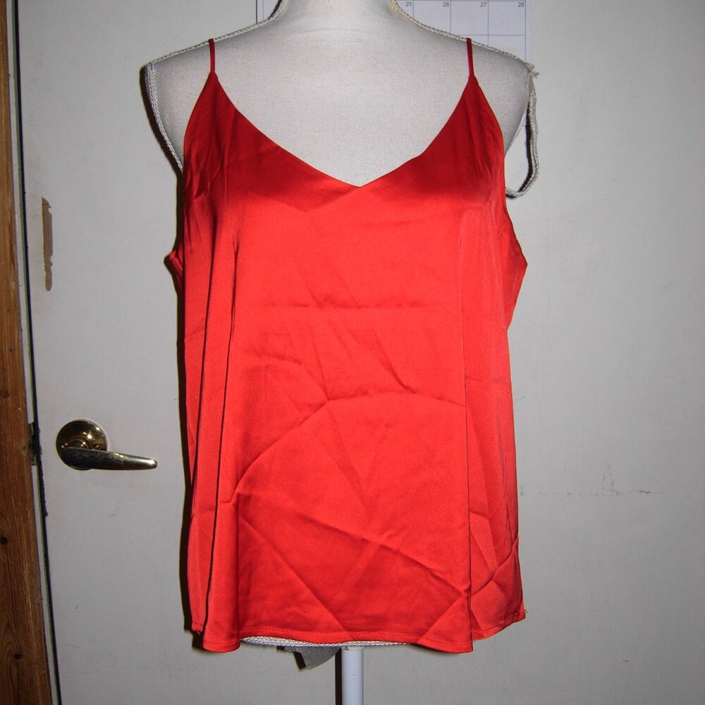 Red Satin Cami Top XL